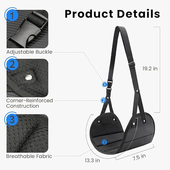 Omnpak Airplane Foot Rest, Foot Hammock for Plane Travel Perfect Airplane Footrest to Relax Your Feet Comfy Foot Hanger Desk Foot Hammock