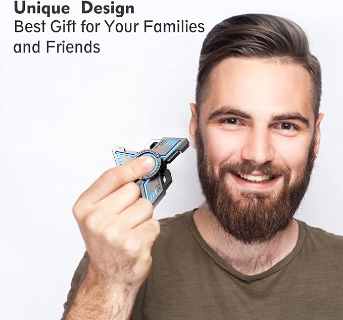 INNÔPLUS Fidget Spinner, Fidget Spinners Cool, Fidget Spinners for Adults, Stress Anxiety ADHD Relief Figets Toy, Fidget Light Up Spinner, Metal Finger Hand Spinner Toy with Luminous Light