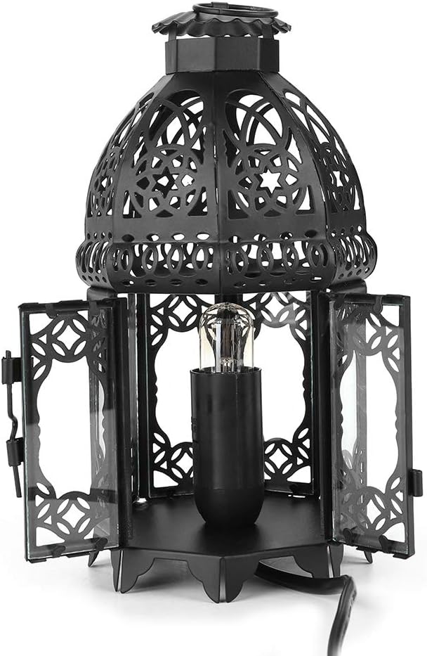 Himalayan Salt Rock Lamp, Dimmable Crystal Salt Lamp DIY Rock Night Light with Vintage Iron Frame for Air Purifier, Lighting, Decoration, Gifts, US Plug, 12.2 x 3.74 inch