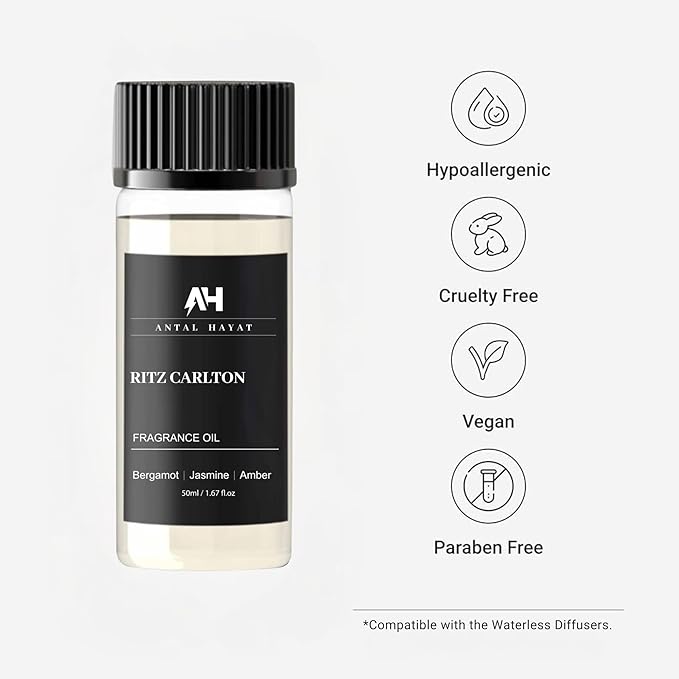 Essential Oil Aromatherapy Inspired by Luxury Hotels - Home Luxury Scent - Antal Hayat Diffuser Oil Scent - Diffuser Oil Blends for Aromatherapy (1.67 Fl Oz, Ritz Carlton)