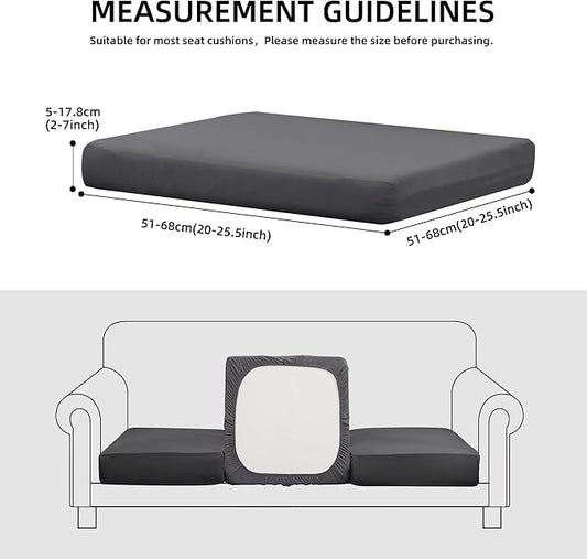 8Pcs Stretch Patio Cushion Covers Waterproof Outdoor Cushion Covers Patio Couch Cover Slipcovers, for Outdoor Furniture Protector Covers Replacement(Cover Only) (Gray)