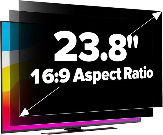 [2-Pack] HD Computer Privacy Screen 23.8 inch, Upgraded Computer Privacy Screen for 16:9 Widescreen Removable Anti Glare Computer Screen Cover and Blue Light UV-Blocking Screen Privacy Filter