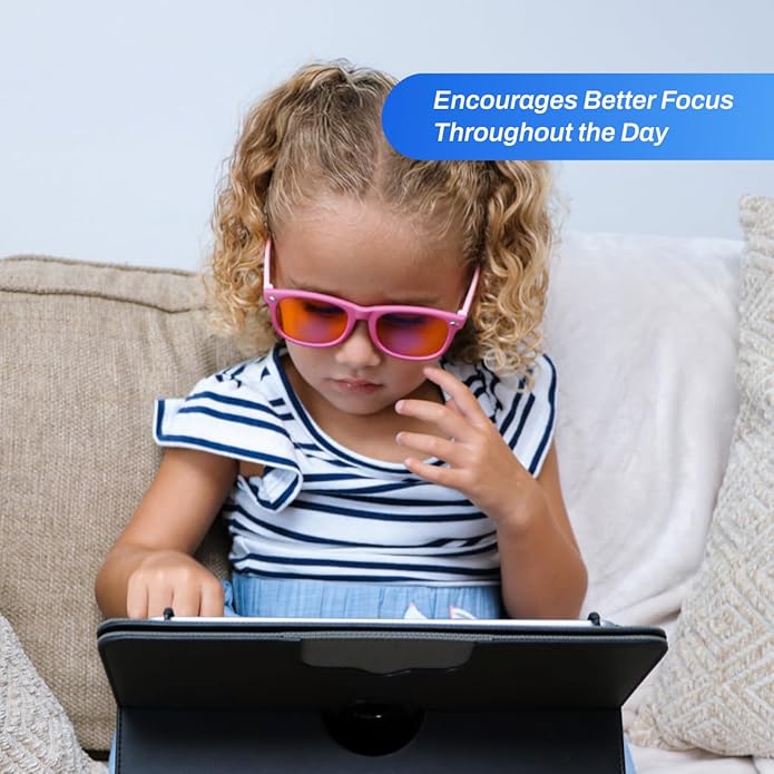 DefenderShield Kids Blue Light Blocking Glasses for Computer, Mobile, Video Games, Gaming