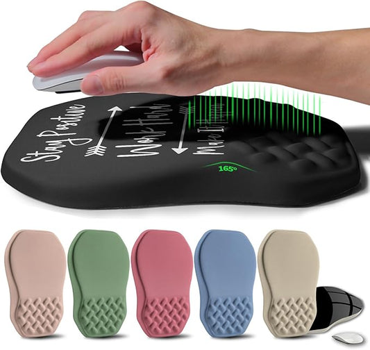 Ergonomic Raised Mouse Pad Wrist Support with Bilateral Slope Memory Foam Mousepad for Wrist Rest and Carpal Tunnel Pain Relief 11.8x7.9〃Inspirational Quotes