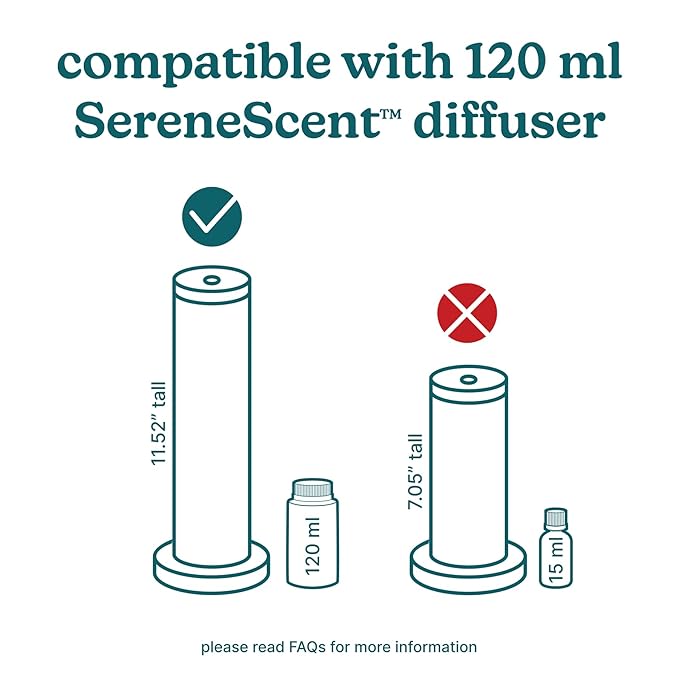 Homedics SereneScent Seasonal Collection Frosted Cypress Home Fragrance Oil, 120 ml, for use with Homedics SereneScent Waterless Diffuser (ARMH-970/973), Clean & Natural