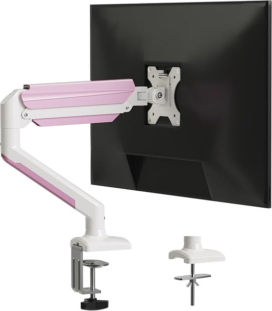 suptek Monitor Mount Stand, Single Gas Spring Monitor Arm Desk Mount Fits 13-32 Inch inch Monitors Weight Capacity up to 9 kg(MD01AWP)