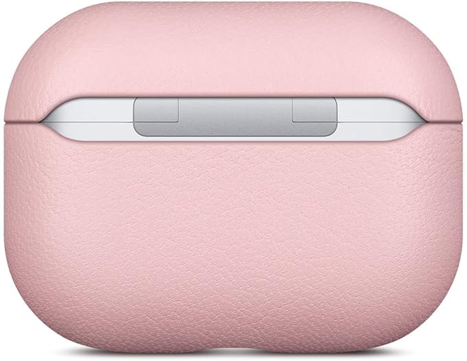 Lopie AirPods Pro 2 Leather Case, Handmade, Real Leather, Wireless Charging Compatible, 360-Degree Protection, Pink