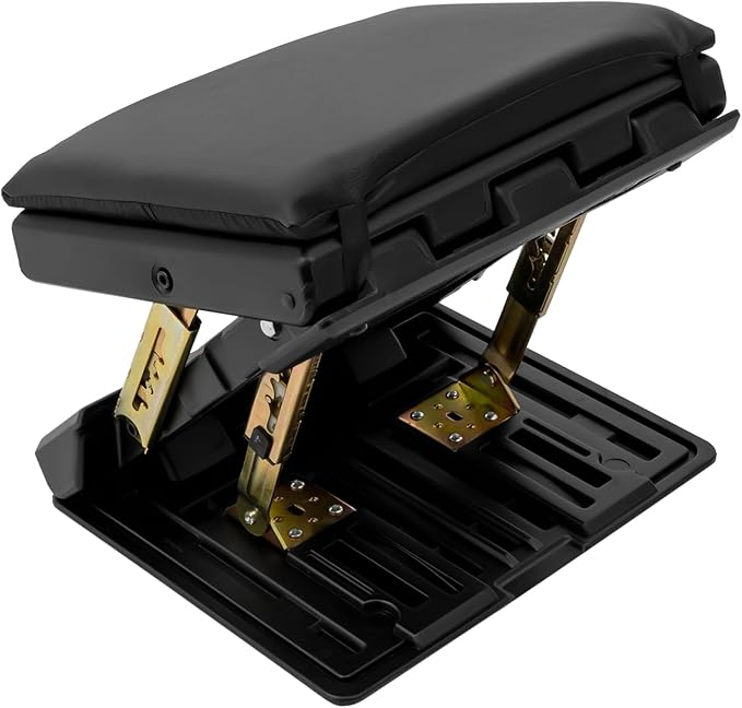 Adjustable Foot Rest for Under Desk, 4 Level Height and Angle Adjustment Leg Rest, Max Load 176lbs Soft Foot Rest Pad, Ergonomic Foldable Footrest with Detachable Cushion for Office, Home