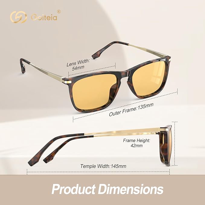 Goiteia Orange Blue Light Blocking Glasses-Retro 70s Blue Light Glasses for Men Women, Easier Sleep and Migraine Relief