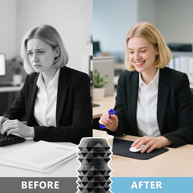 2 Pack Little Ouchies Pain Fidget Toys for Adults: Stim Keychain Spiky Grippie - Rotating Pain Stim Fidget for Sensory Input, Anxiety ADHD Autism Office Travel Classroom