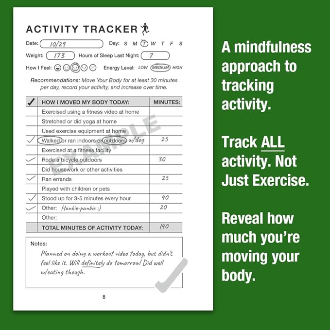 Wellness Tracker Daily Habit Tracker. Set Goals for All Physical Activity and Nutritional Habits in Spiral Bound, 10-Week Journal. Ideal for Women and Men 50-80+.