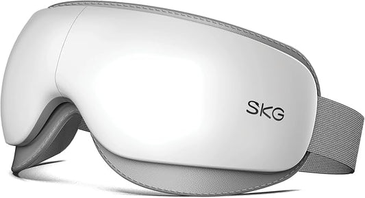 SKG Eye Massager with Heat, Bluetooth Music & Foldable Sleep Mask for Dry Eyes & Relaxation, Ideal for Travel, Work