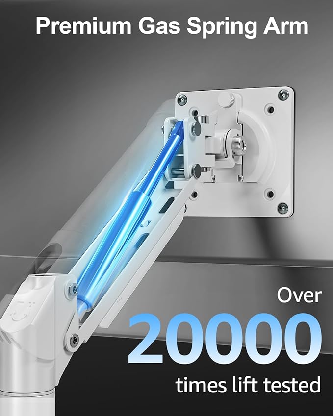 Single Monitor Arm Fits up to 32 Inch Computer Screens, Holds 4.4-22lbs, Full Motion Gas Spring Desk Mount, VESA 75x75, 100x100, Freelift Pro