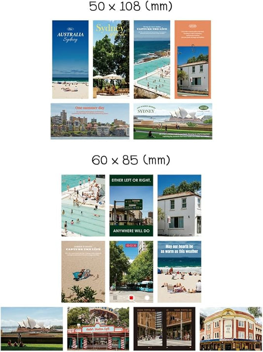 Monolike Capture The Life Sticker Pack - Sydney (102Pcs) - Variety Pack, Journal, Scrapbook, Waterproof, Fancy Sticker