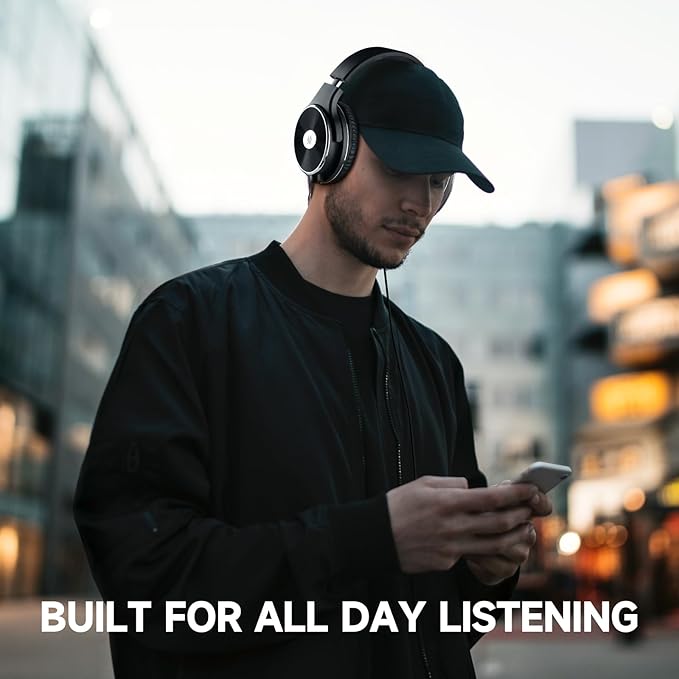 OneOdio Wired Headphones - Over Ear Headphones with Noise Isolation Dual Jack Professional Studio Monitor & Mixing Recording Headsets for Guitar Amp Drum Podcast Keyboard PC Computer