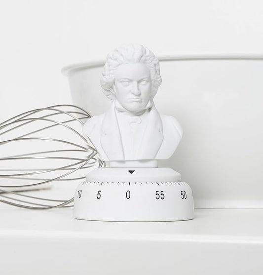 Kikkerland Beethoven Timer – Musical Gadget for Home & Kitchen – 60 Minute Windup Timekeeper for Cooking for Music Lovers