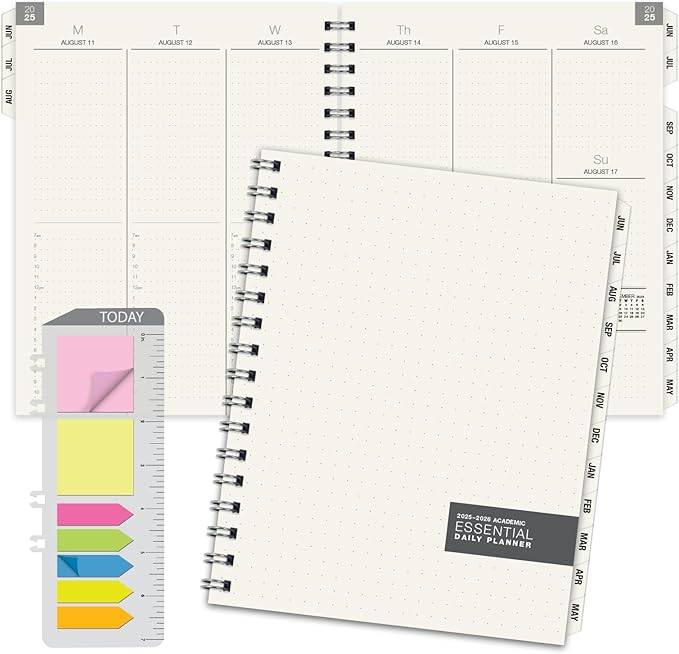 Global Printed Products Essential 7"x9" Monthly & Weekly 2025-2026 Planner - (7" x 9" - June 2025 Through July 2026)