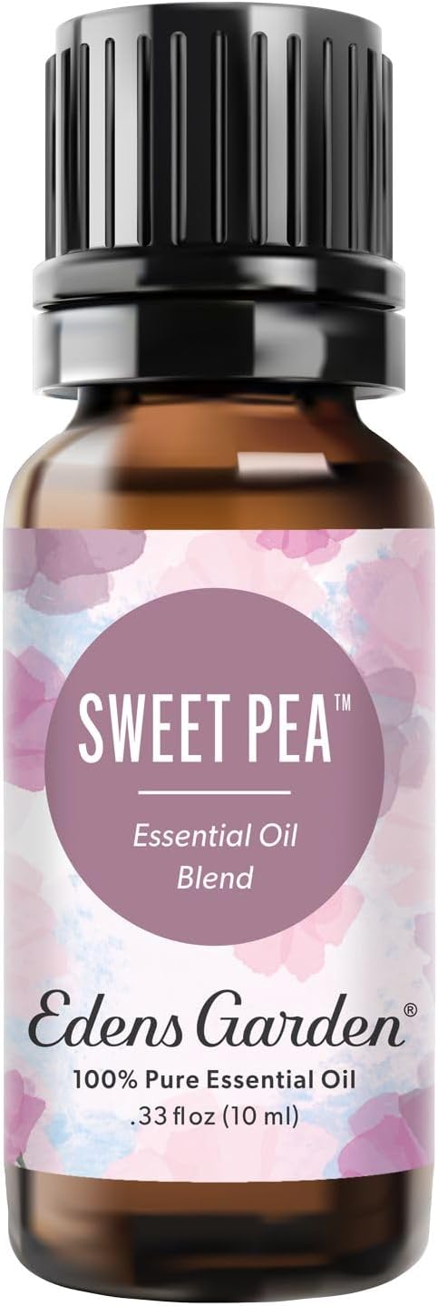 Edens Garden Sweet Pea Essential Oil Blend – 100% Pure Premium Grade & Toxin-Free, Undiluted, Best for Candle Making & Freshie Scents Natural Alternative, Soaps & Diffusers 10 ml (.33 fl oz)