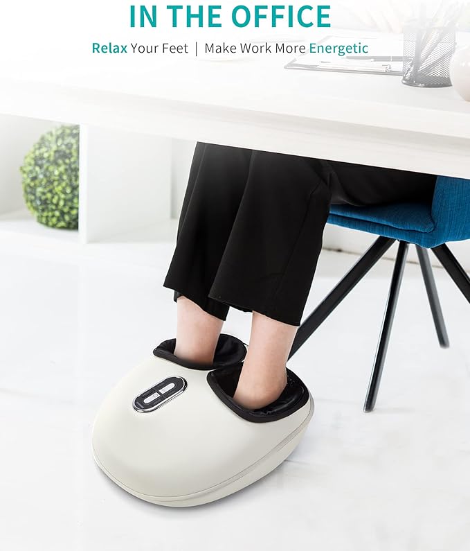 Nekteck Shiatsu Foot Massager Machine with Soothing Heat, FSA Eligible Air Compression Deep Kneading Therapy, HSA Massage Tools Improve Blood Circulation Foot Wellness, Relax for Home or Office Use