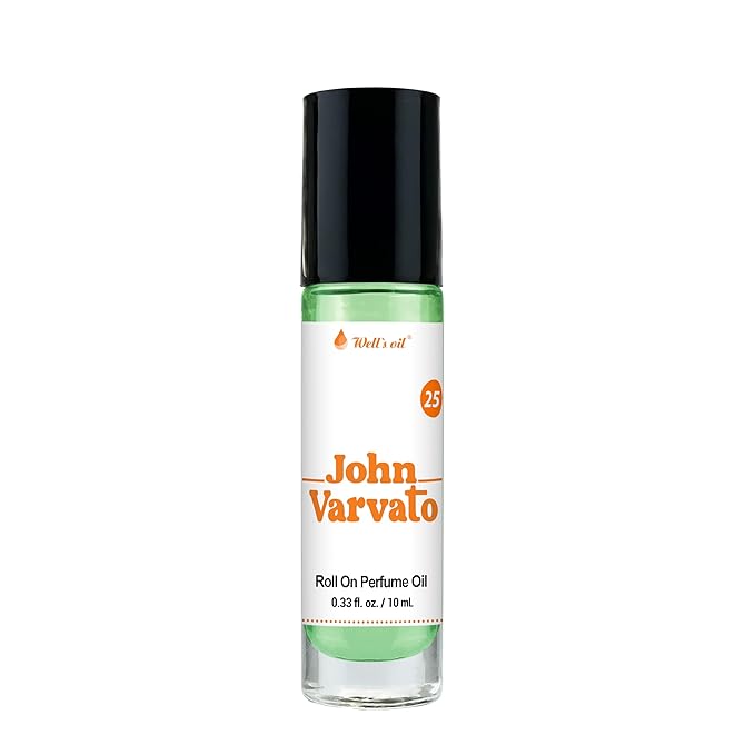 Well's Oil Roll-On Perfume Oil (John Varvato) | Warm Spicy & Ambery Notes | Long-Lasting | Paraben-Free | 0.33 Fl Oz / 10 ml