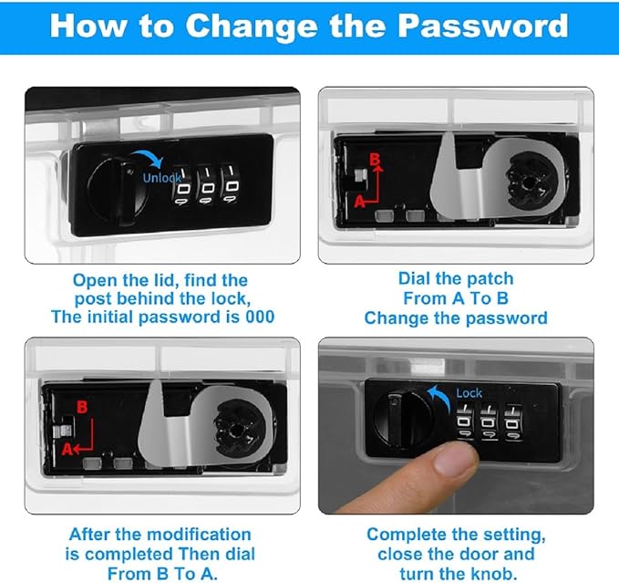 Medicine Lock Box for Safe Medication, Clear Lockable Storage Box for Phone Tablet Office School Home Safety