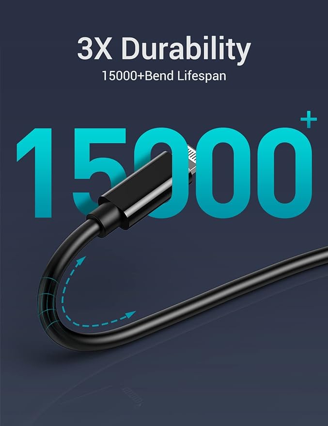 Quntis USB-C to Lightning Cable 3FT, 3Pack USBC iPhone Fast Charging Cable [Apple MFi Certified], Type C Lightning Charger Cord for iPhone 14 13 12 Mini Pro Max 11 X XS XR 8 Plus iPad AirPods, Black