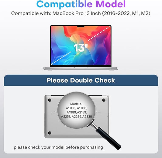 OMOTON Magnetic Privacy Screen for MacBook Pro 13 Inch (2016-2022, M1, M2), Anti-Spy Filter, Matte Anti Glare Blue Light Protector, Easy Install & Remove