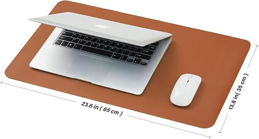 Cork Desk Mat - Small Dual-Sided Desk Pad for Office and Home - Desk Organization and Accessories - Ideal for Large Mouse Pad and Small Desk Mats on Top of Desks(Brown,23.6"x 13.8")