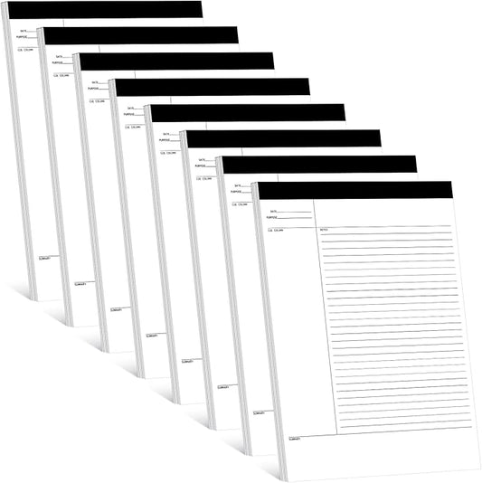 Outus 8 Pack Legal Pads 8.5" x 11.75" 50 Sheets/Writing Notepad, White Note Pads Legal Ruled Writing Notepad for Home Teacher Student College Ruled Office Business