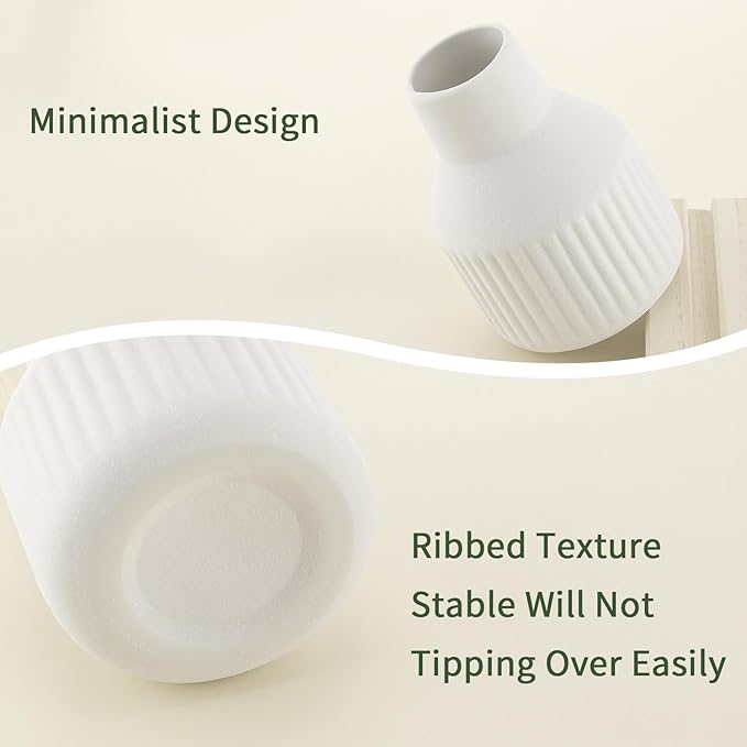 Artificial Eucalyptus Greenery Stems in Ceramic Vase,10Pcs Fake Plants Eucalyptus Leaves faux Plants for Centerpiece Table Decorations Home Room Decor office desk decor Greenery Decor indoor (White)