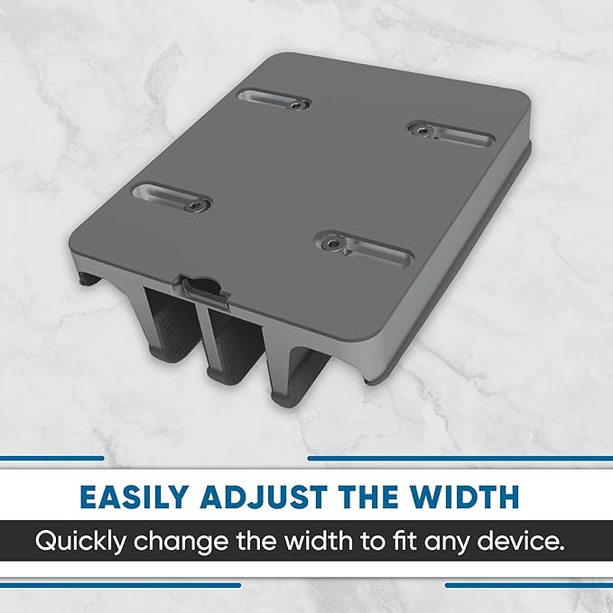 Elestoria 4 Device Vertical Laptop Stand – Adjustable Desktop Dock for MacBook, Dell, HP, Lenovo, iPad, Tablets & Phones – Multiple Slot Holder (Fits Up to 17.3") – Gray