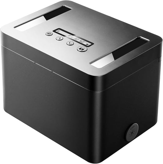 Vaydeer Metal Timed Lock Box, Phone Lockbox with Timer, Time Locking Safe, Self-Control Container with USB C Charge,Child Lock, Audio Prompt, Time Release Storage Locker for Phone/iPad Mini/Medicine