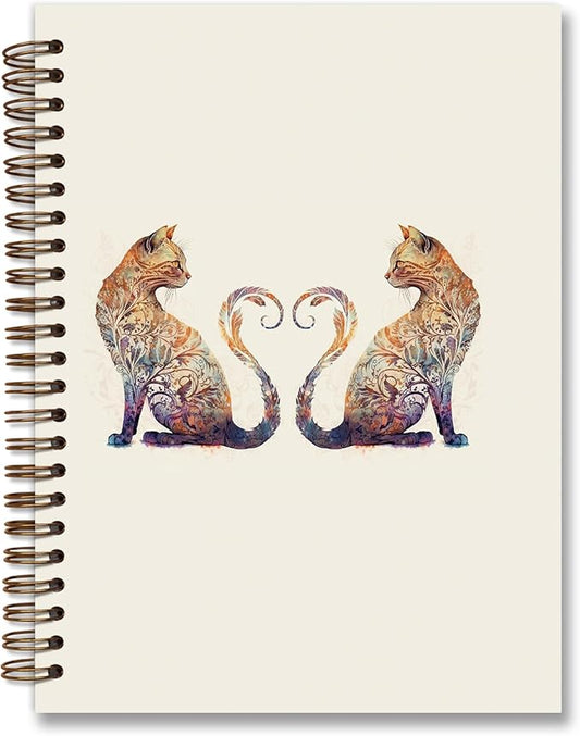 Cat Spiral Notebook,Cat Journal for Women,Gifts for Cat Lovers,Cat Notebooks for Kids,Cat Office Supplies5.5x8.3