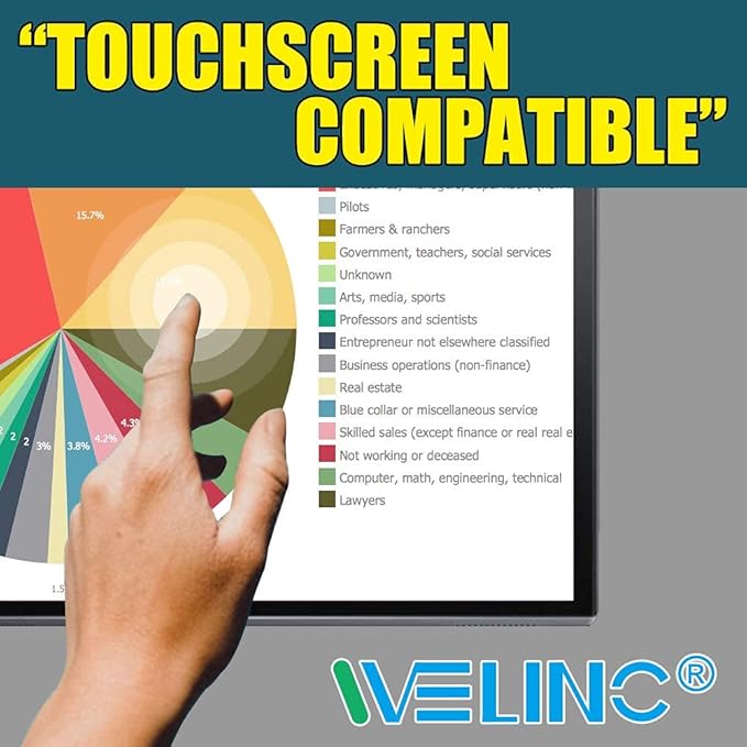 15.4 Inch - 16:10 Aspect Ratio - Laptop Privacy Screen Filter for Widescreen Laptop - Notebook - Anti-Glare - Anti-Scratch Protector Film for Data confidentiality