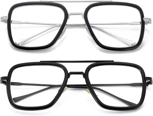 Tony Stark Style Blue Light Blocking Glasses for Men Women, Iron Man and Spider-Man Computer Gaming Glasses