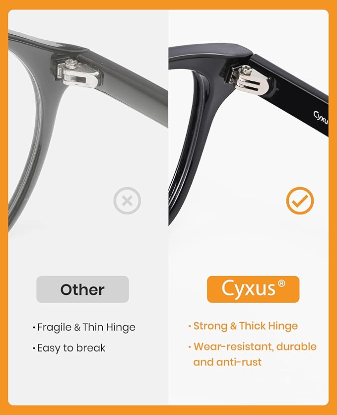 Cyxus Blue Light Glasses for Men Women Reduce Eye Strain UV Blocking for Computer Screen 8082