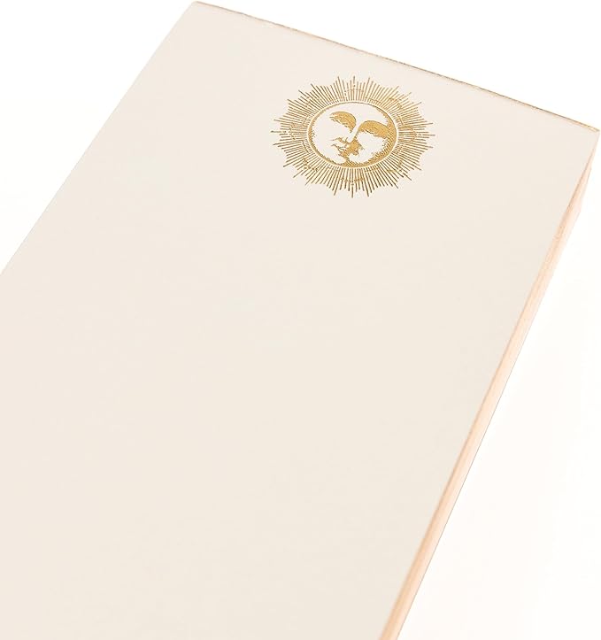 Graphique Sun Designer List Pad Luxe Collection, Gold Foil Embossed To-Do Notepad, Writing Pad with150 Pages, 4” x 9.75”