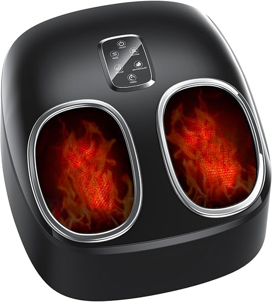 Shiatsu Foot Massager with Heat Feet Massager for Plantar Fasciitis, Neuropathy with Air Compression, Deep Kneading, Multiple Modes & Adiustable Intensity, Gifts for Women Men, Size 13