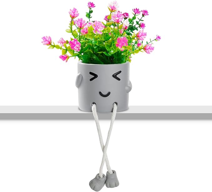 Lifelike Artificial Plants with Creative Pots, Realistic Faux Greenery for Home, Office, Bathroom, Bedroom, Kitchen, and Desk Decor, Long-Lasting Maintenance-Free DecorHome Office