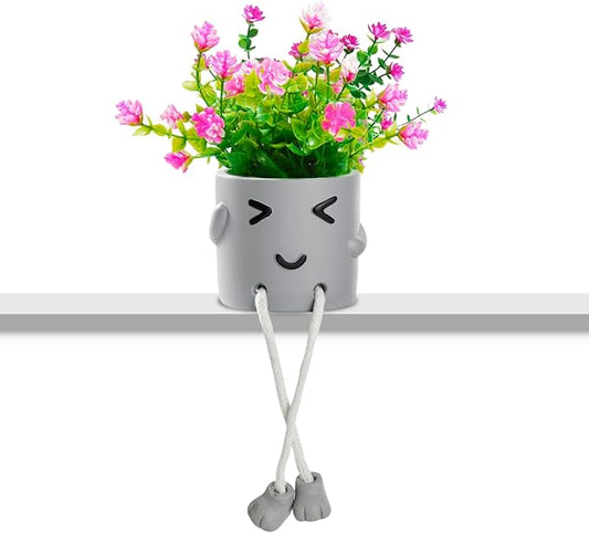 Lifelike Artificial Plants with Creative Pots, Realistic Faux Greenery for Home, Office, Bathroom, Bedroom, Kitchen, and Desk Decor, Long-Lasting Maintenance-Free DecorHome Office