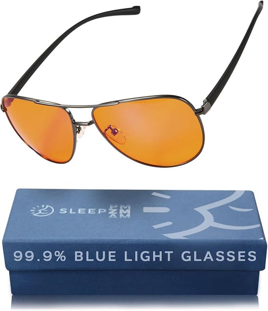 Blue Light Blocking Glasses for Women + Men - Better Sleep + Anti Eye Strain Protection - Computer Screens & Gaming