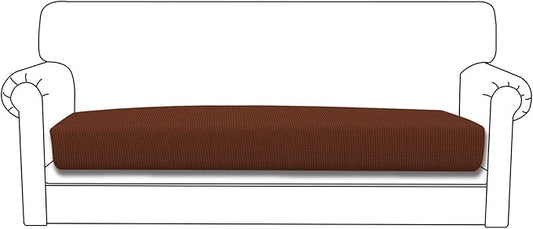 Easy-Going Stretch Cushion Cover Sofa Cushion Furniture Protector Sofa Seat Sofa slipcover Sofa Cover Soft Flexibility with Elastic Bottom(Sofa Cushion, Coffee)