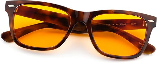Sleep Glasses 99.9% Blue Light Glasses Dual AR Coatings Amber Orange Lens for Computer Gaming Reduce Eyestrain