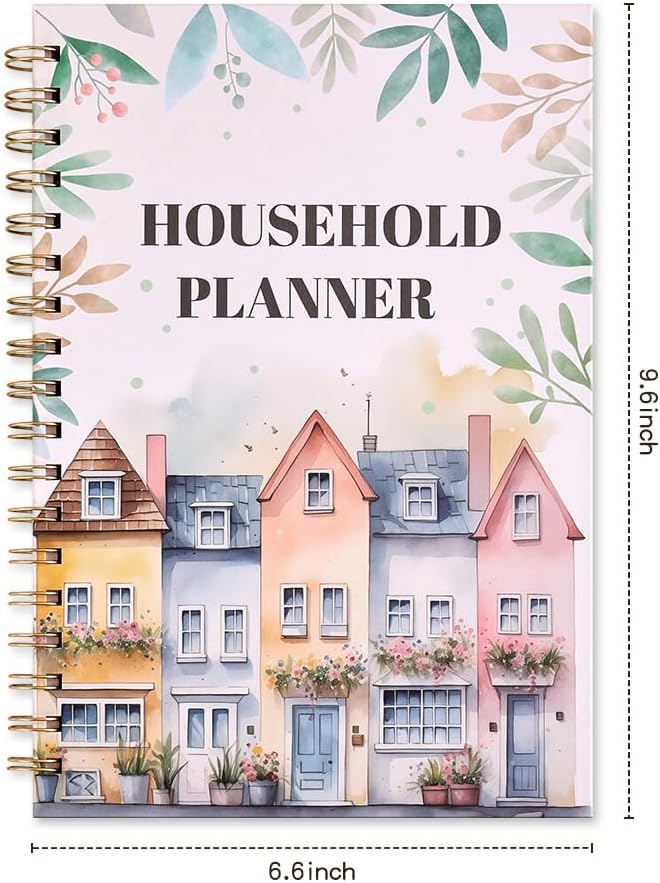 All-in-One Family Organizer & Home Management Binder: Calendar Scheduling, Finance Budget, Meal Planning & Grocery Lists, Cleaning Schedule, Activities & Health Tracker,For Busy Moms & Households