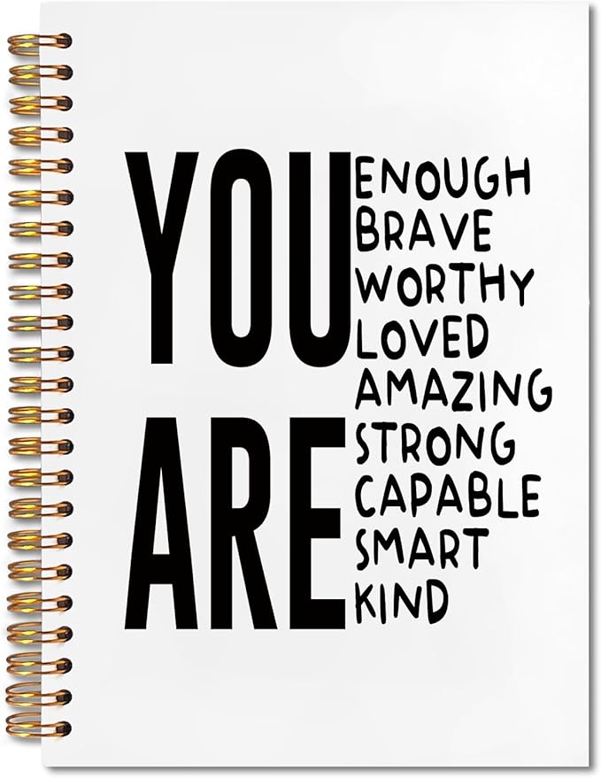 Inspirational Christian Spiral Notebook 5.5x8.3, You Are Bible Journaling Notebook for Note Taking, Inspirational Christian Gifts for Women, Bible Verse Scripture Journal