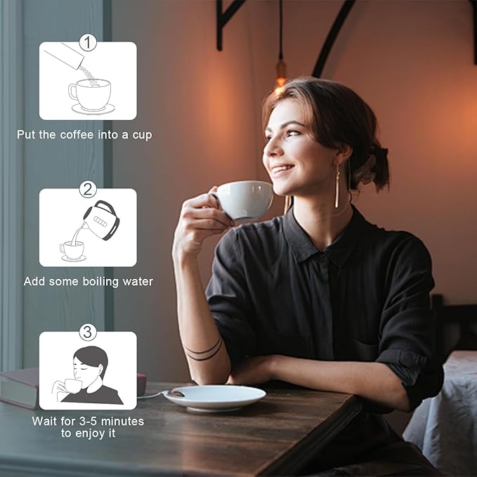 Yerba Mate Instant Tea Powder, 3-in-1 Super Drink - Clean Energy, Brain Fog Buster | Pure Natural Extract, Focus and Gut Health Support, Yerba Mate Peach Mango 0.72 lb