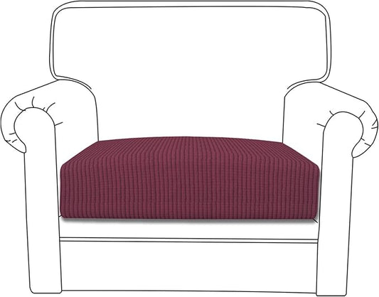 Easy-Going Stretch Chair Cushion Cover Sofa Cushion Furniture Protector Sofa Seat Sofa Slipcover Sofa Cover Soft Flexibility with Elastic Bottom(Chair Cushion, ASH Rose), Small