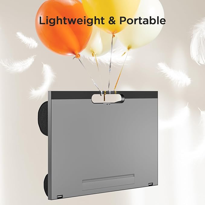 HUANUO Adjustable Lap Desk - with 8 Adjustable Angles & Dual Cushions Laptop Stand for Car Laptop Desk, Work Table, Lap Writing Board & Drawing Desk on Sofa or Bed, HNLD2G