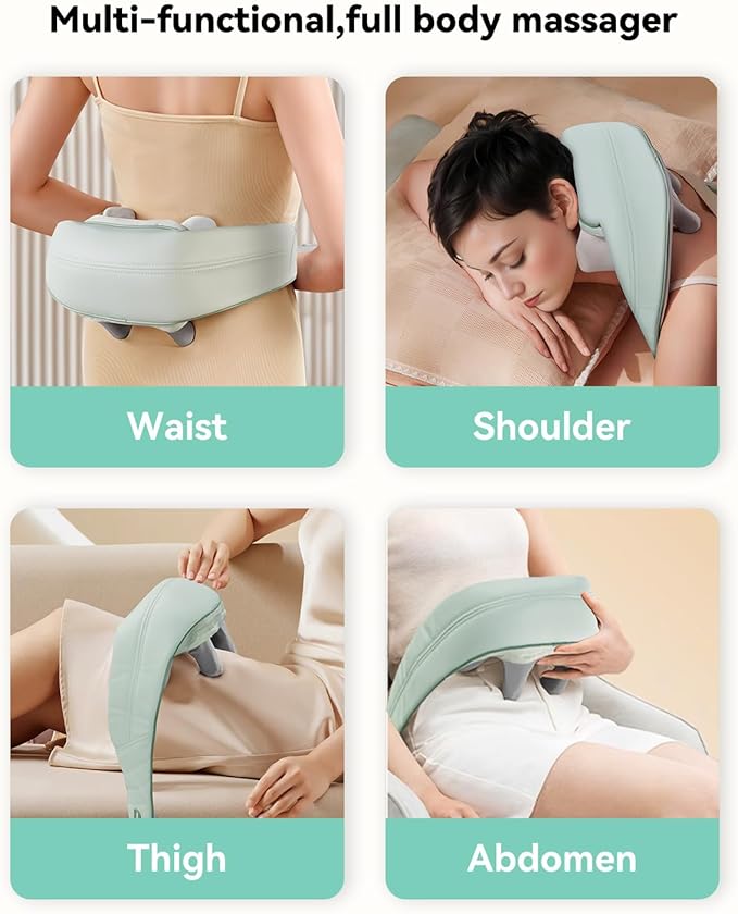 Snailax Cordless Neck Massager with Heat, Shiatsu Neck Shoulder Massager for Pain Relief Deep Tissue, 4D Kneading Shiatsu Back Massage Pillow, Gifts for Women, Men