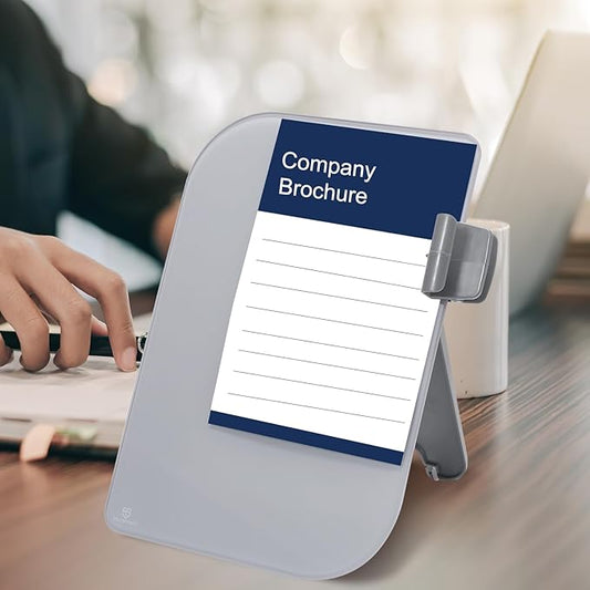 TSJ OFFICE Small Desktop Whiteboard - 12 X 8 Inches Glass Dry Erase Board with Stand, Desk Board Buddy for Home, Office, School Supply